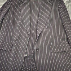 Pinstripe womens lined suit